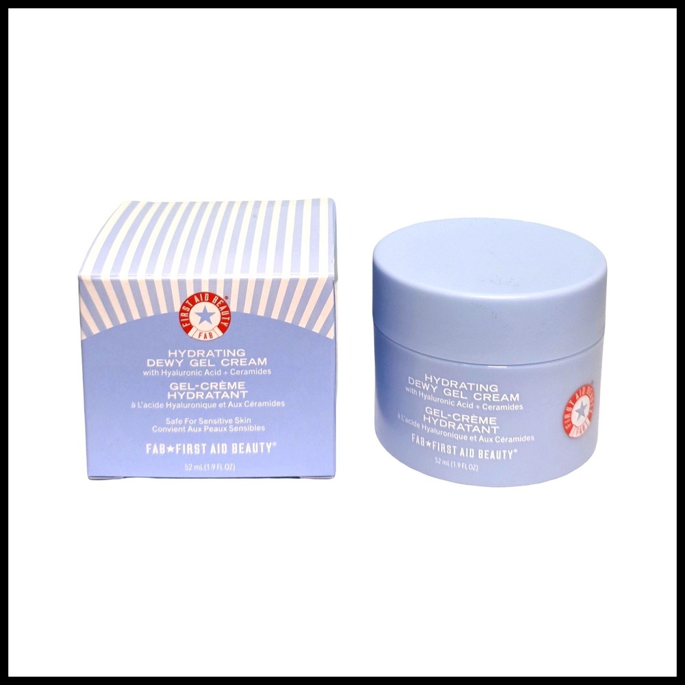 First Aid Beauty FAB Hydrating Dewy Gel Cream Hyaluronic Acid Ceramides 1.9oz